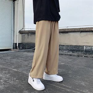 春夏新款垂感冰丝大码抽绳休闲裤款号2023-特批20，男装休闲裤，星座718-1