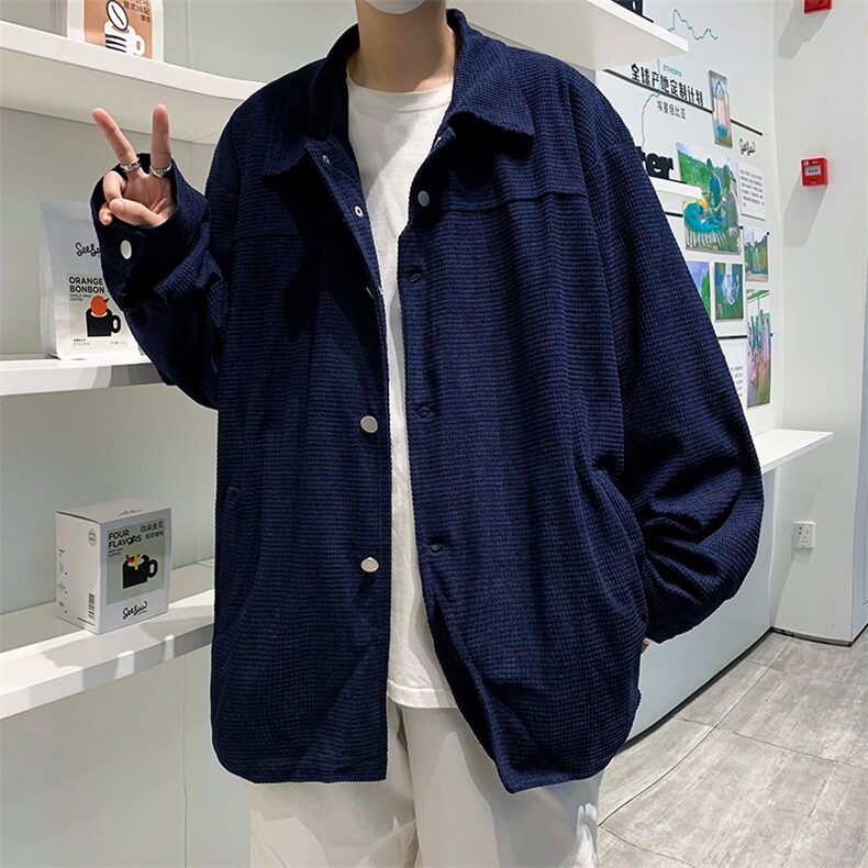 灯芯绒夹克男港风潮流痞子帅百搭2024秋冬季新款ins外套W5294-P60,男装夹克,星座412-2