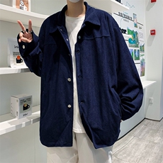 灯芯绒夹克男港风潮流痞子帅百搭2024秋冬季新款ins外套W5294-P60，男装夹克，星座412-2