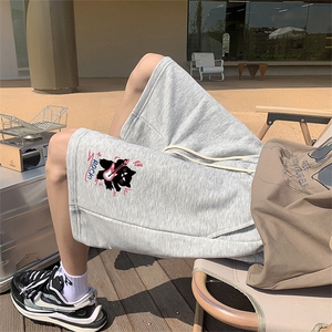 新款抖音直播得物品质运动男中裤五分短裤K0505特P25图片