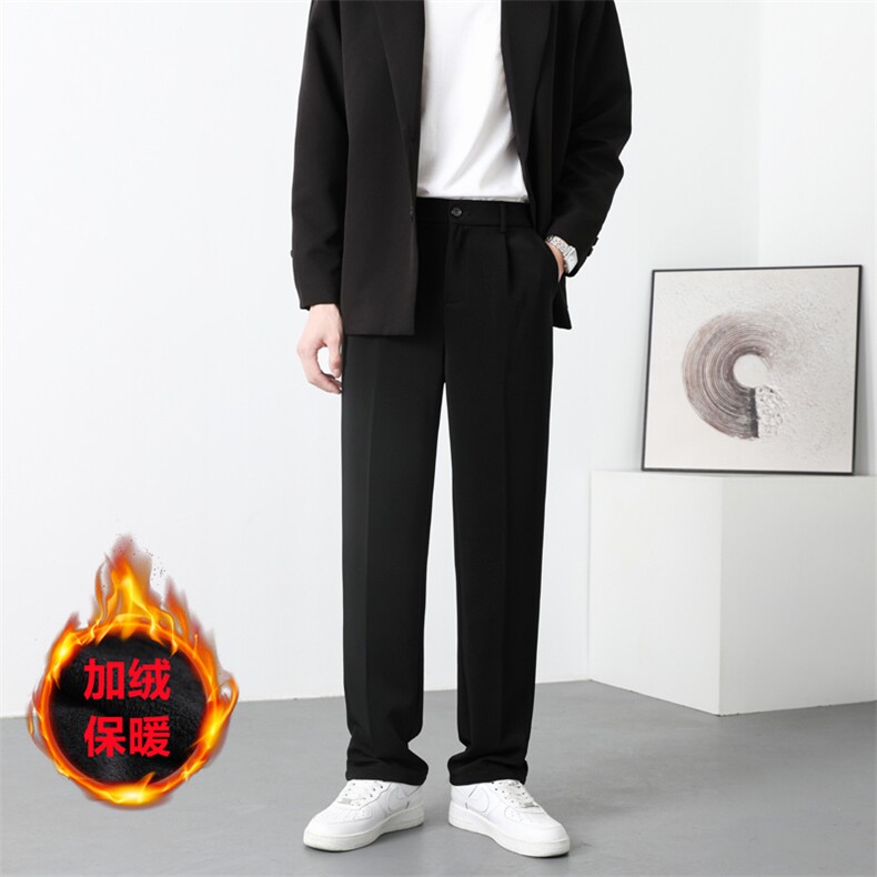 加绒加厚休闲长裤男秋冬季大码西装裤子217-2-HK2358-P45加绒55,男装西服套装,星座217-2