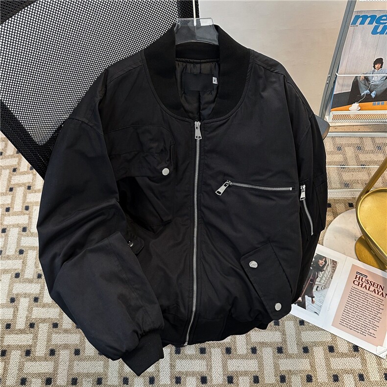 美式高街飞行员夹克棉服外套男冬季潮牌工装棒球上衣MF285-P103,男装夹克,星座412-3