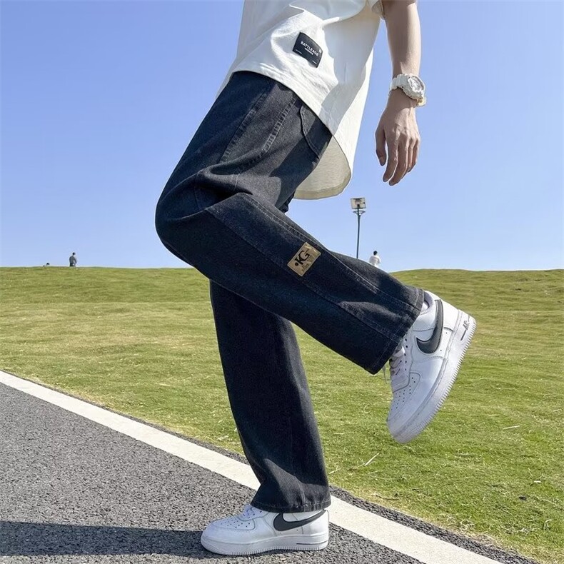 牛仔裤男秋季潮大码休闲裤子高街N747P45,男装牛仔裤,星座1116-2