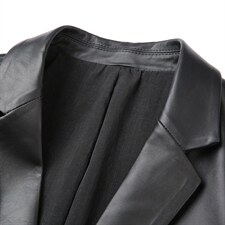男式秋冬2023新款头层绵羊皮皮衣男西服中年商务休闲西装，男装皮衣，电商B212（原钱塘6029）