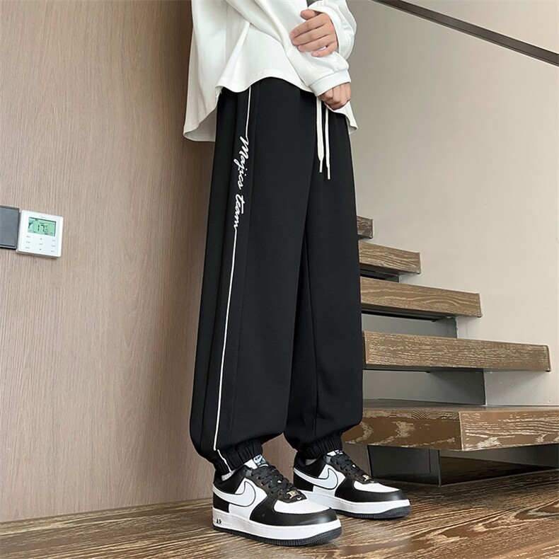 休闲裤男款春秋潮牌宽松束脚裤子男时尚帅气青少年长裤K526-P43,男装休闲裤,星座308B-2