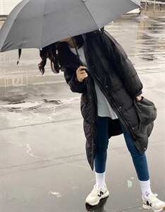 腰抽绳长款羽绒服,女装羽绒服,POHIO葆伊