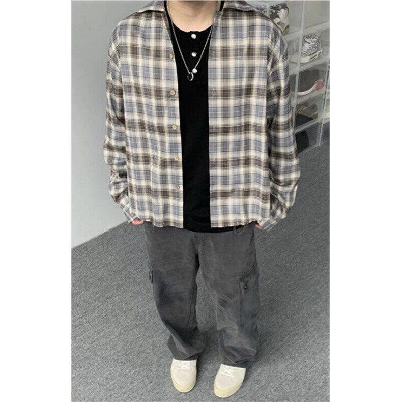 春季男女装韩版批新款发休闲格子打底长袖衬衫上衣外套CS326,男装T恤,星座1116A（原606A-3）