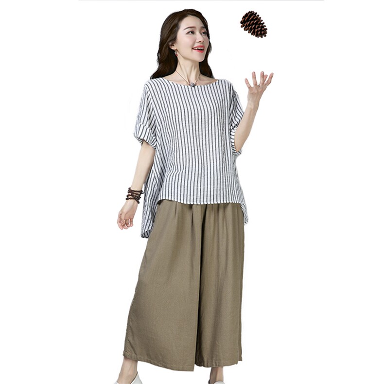 阔腿裤时尚气质潮流拼接休闲纯色短袖2021年夏季套装/套裙,女装套装/套裙,独衣靓