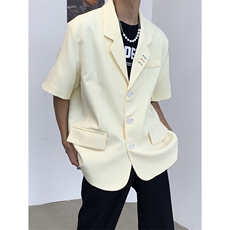 短袖西装外套男春夏设计感小众痞帅宽松西服-X105，男装西服，星座512-1（原513-3）
