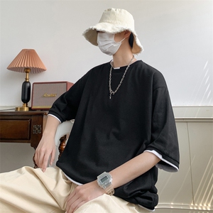 2025夏新款男士宽松短袖t恤T824P30,高桥吾郎T恤搭配图片