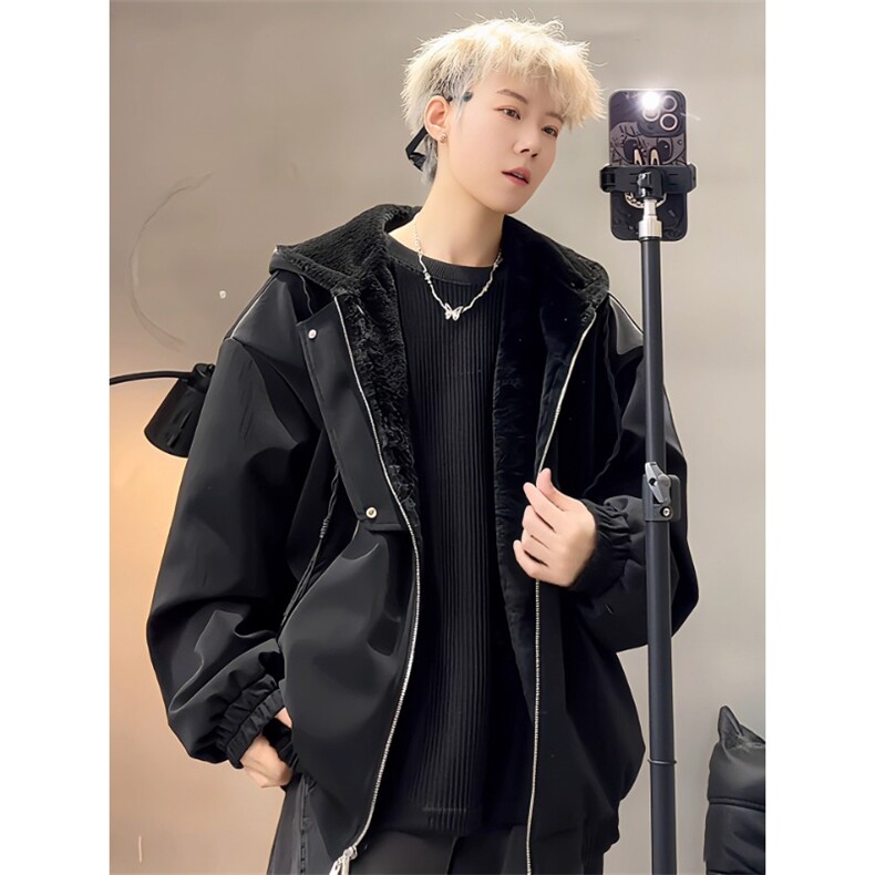 座山雕皮衣连帽棉服外套 夹克JK010 特P78 棉衣MF010 P108图片