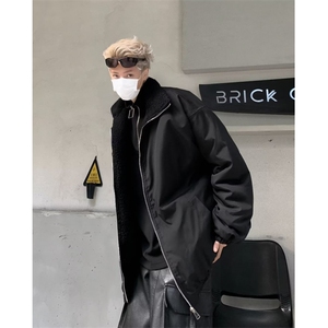 立领棉衣男士加绒加厚美式复古港风M9021-P78图片