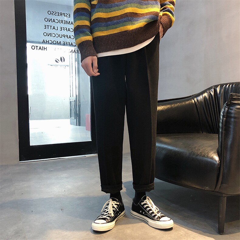 大量现货/加厚呢料裤韩版宽松百搭直筒休闲西裤A338-1KK03P55,男装西裤,电商D325