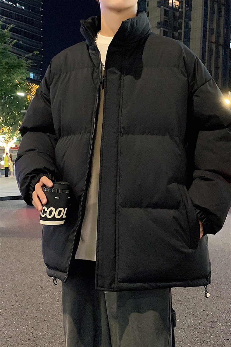 棉服棉袄秋冬新款棉衣外套纯色连帽面包服保暖加厚A436-1266-P60,男装棉衣,电商A436