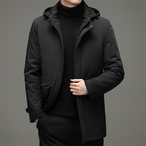 冬季中年鹅绒可脱卸帽羽绒服爸爸装托卸内胆外套DFLDY11002-P345图片