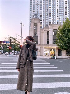 羊毛小香套装图片