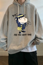 纯棉连帽卫衣男大码运动帽衫宽松薄WY2240-P35加绒款-P40，男装卫衣，电商A040