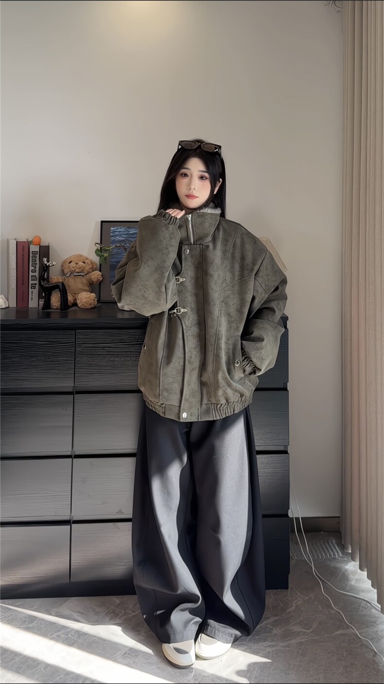 金属飞机扣座山加厚棉服夹克外套2330P115,男装夹克,星座506-1