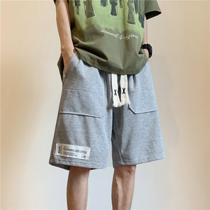 新款工装贴标卫裤短裤大码M~5XL XZ604-DK803-P45控58图片