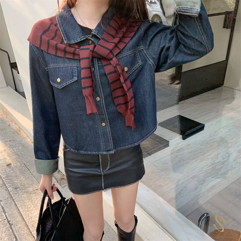 复古美式牛仔短外套女春秋2025超火好看高级小众休闲减龄夹克上衣,商品下架区,网红馆