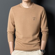 2023冬季新款毛衣男休闲圆领时尚针织衫中年爸爸装YYK55-P120图片