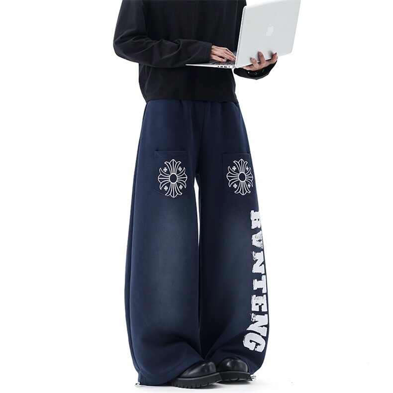 【现货】XZ1218BKG3068特价P44美式双裤头做脏印花卫裤，男装休闲裤，星座1218（原611-3）