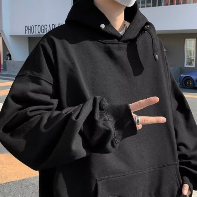 秋冬款欧美潮牌卫衣男潮高级感连帽美式高街解构外套情侣W08，女装短外套，星座1116A-1（原606A）