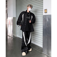 25春夏男士解构设计感撞色垫肩衬衫CS79-P88，男装衬衫，电商B288