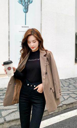 2021春装新款格子西装20296#，女装西装，樱·之秀