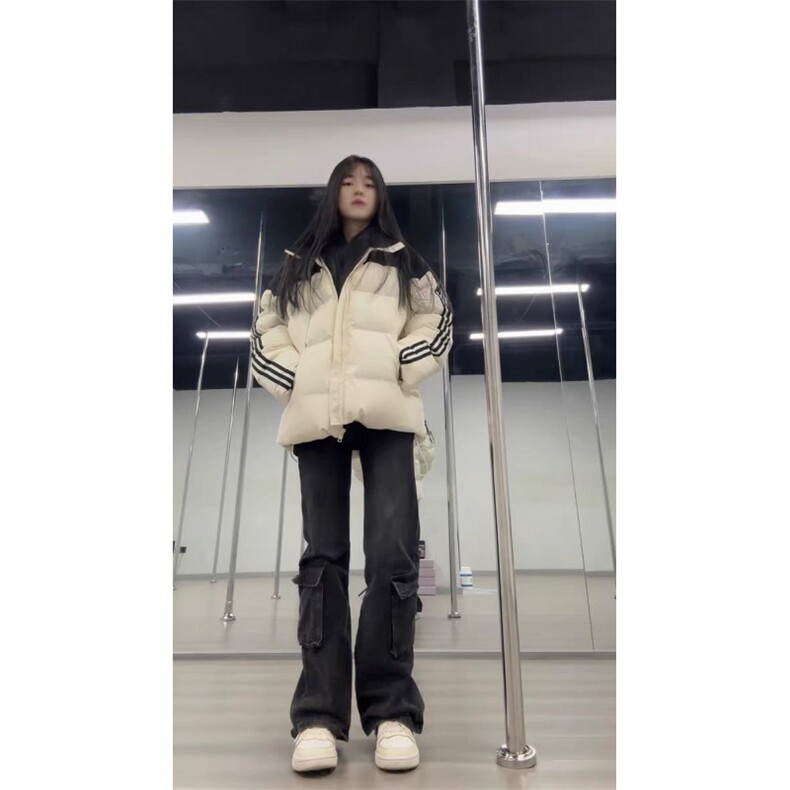 S824-P80美式新款复古拼接撞色加厚街头ins面包服外套,女装短外套,星座617A-2