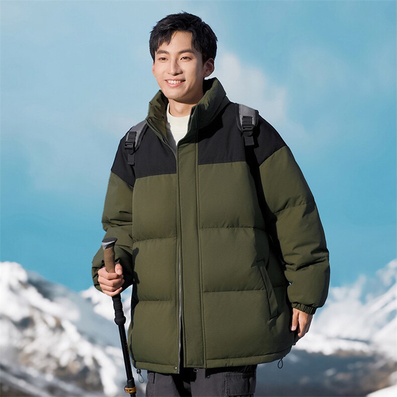 现货抖音得物品质拼接撞色三防加厚棉衣外套冬季立领棉服MY88888,男装棉衣,电商A486