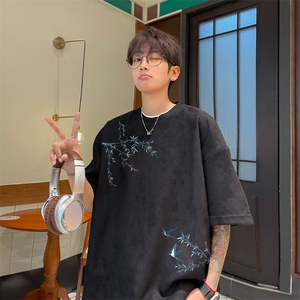 量大优  供视频  重磅麂皮绒短袖T恤男JPDX208-特P19图片