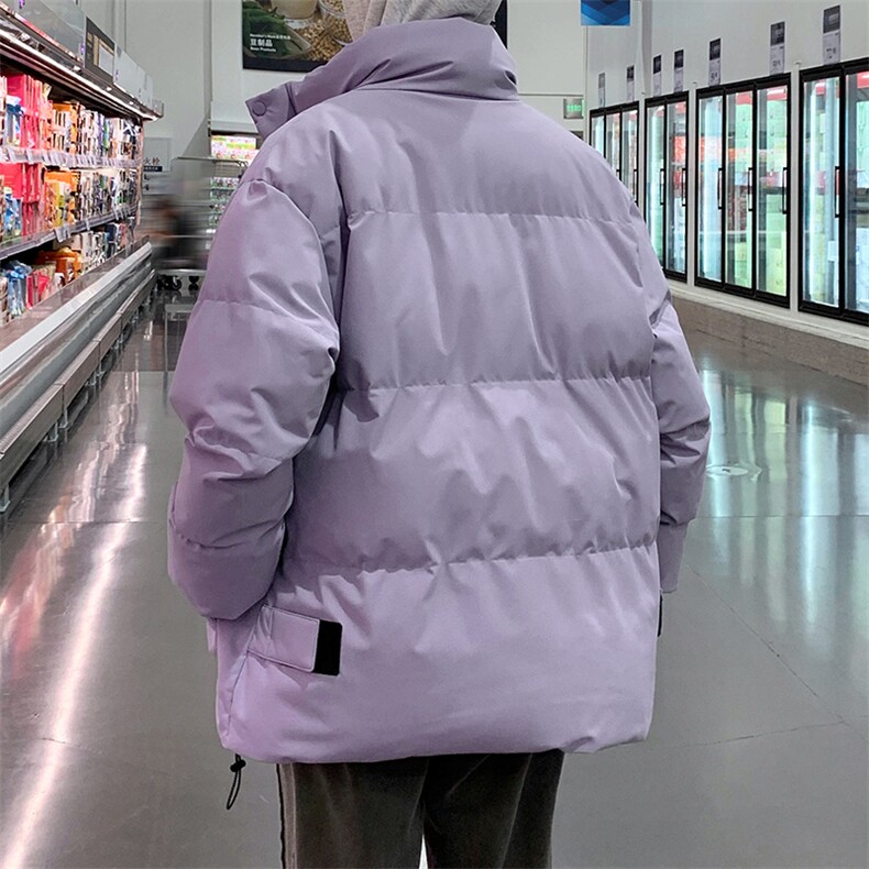 冬上新加棉纯色棉服潮中性风立领棉衣外套男女8349-P115控价158,男装棉衣,电商A441-1