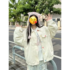 翻领碎花小香风外套女春秋款复古设计感小众上衣夹克小个子潮，男装夹克，星座506A