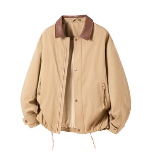 巴恩风夹克男飞行宽松休闲复古时尚美式工装翻领外套秋季，男装夹克，星座914