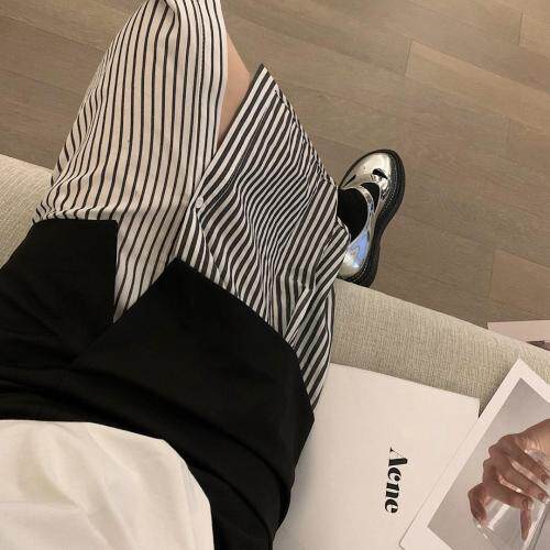 7972条纹拼接半裙，女装半身裙，XTZ style