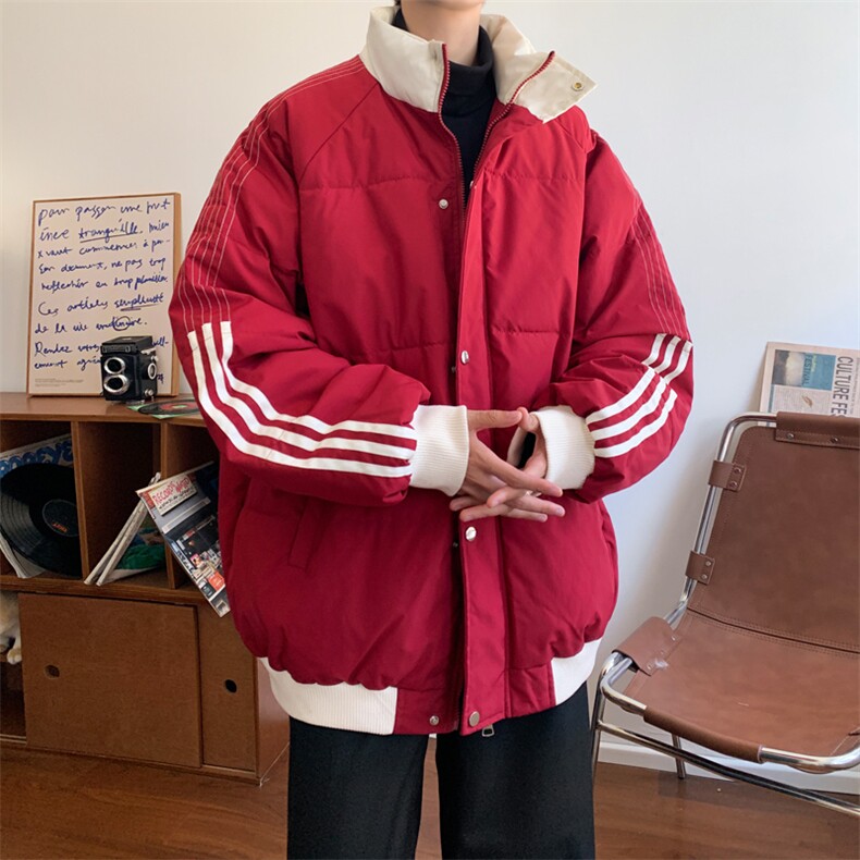 ！2025冬季新款男士撞色潮牌棉衣百搭情侣棉服外套MY200特P70图片