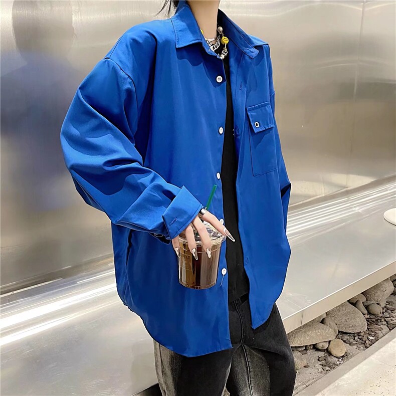 春夏季新款衬衫潮流慵懒男方领宽松型衬衫ZC65P25图片