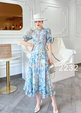 【现货】2022夏季新款韩版碎花雪纺连衣裙，女装连衣裙，珍·洛曼