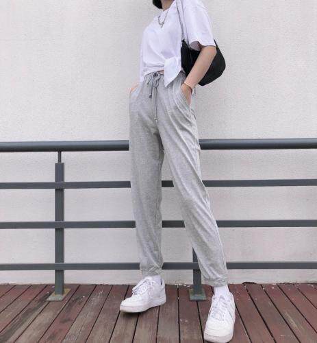 夏季韩版针织哈伦裤，女装，1+1 MAIN ROAD