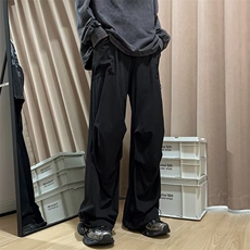 美式复古工装裤子男女设计感宽松直筒阔腿裤高街休闲裤B2565-p38，男装工装外套，星座1008-1