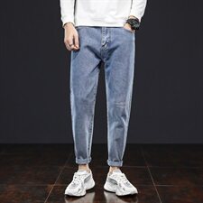 男装秋冬牛仔裤男宽松休闲长裤男士潮牌裤子束脚裤哈伦裤K396-P40，男装牛仔裤，星座610（原A335）