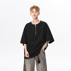 现货夏新潮流衬衫宽松打底衫男圆领痞帅短袖T恤513DT3535P30，男装T恤，星座513