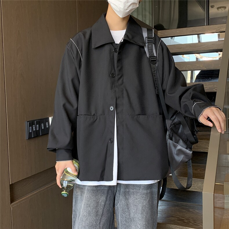 夹克男士韩版潮流高街帅气宽松百搭2024秋冬新款ins外套W6160-P55,男装夹克,星座412-3