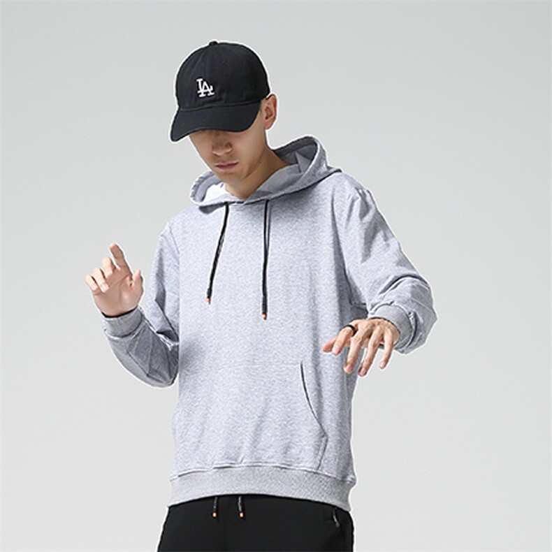 M-8XL男大码纯色纯棉连帽卫衣5032-1_9818P50,男装卫衣,星座1516-1