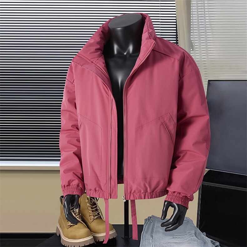 现货5W件冬季三防美式高街雪山立领冲锋衣棉衣男女棉服厚夹克外套,男装夹克,电商A486