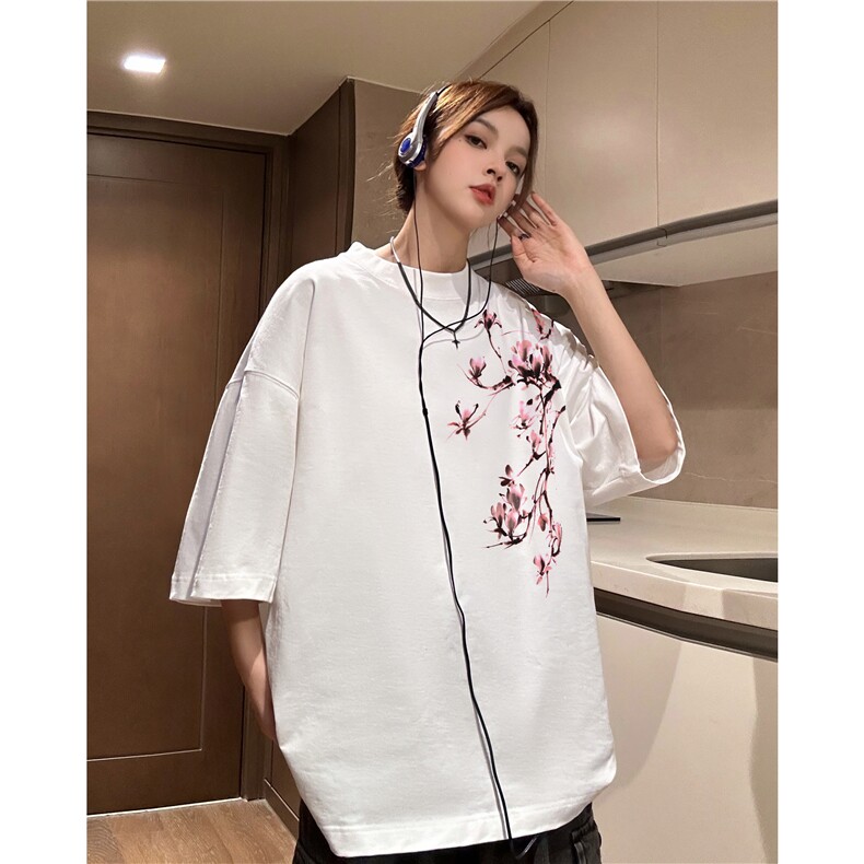 抖音品质直播得物风新中式印花短袖T恤dcm296-特批20控38,男装T恤,星座605(原A050)