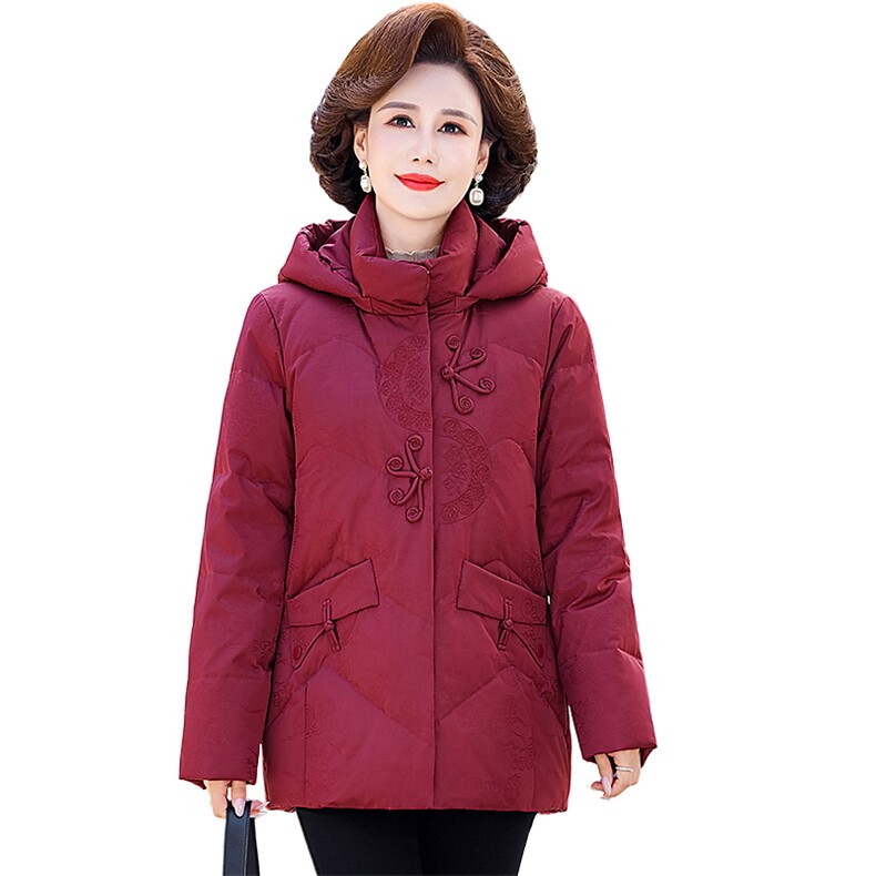 中老年妈妈羽绒服短款2026新款大码老人衣服老太太冬季外套女加厚,男装羽绒服,电商B212（原钱塘6029）