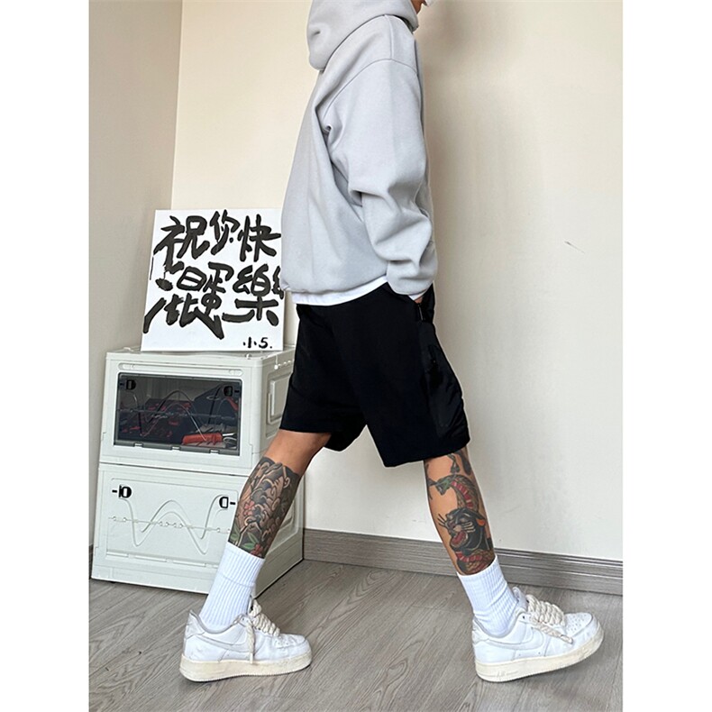 B221美式ins高街暗黑小众个性款冲锋短裤五分裤LK23063-P55控78,男装休闲裤,电商B221