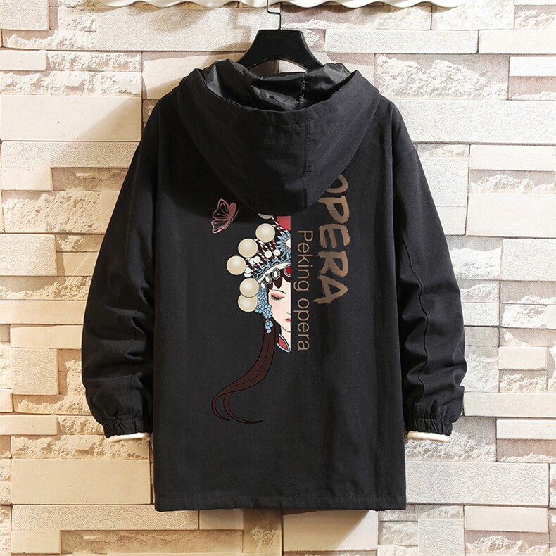 JK41161-P85 加棉款-P115  纯棉连帽夹克男士大码工装夹克男 砖墙图片